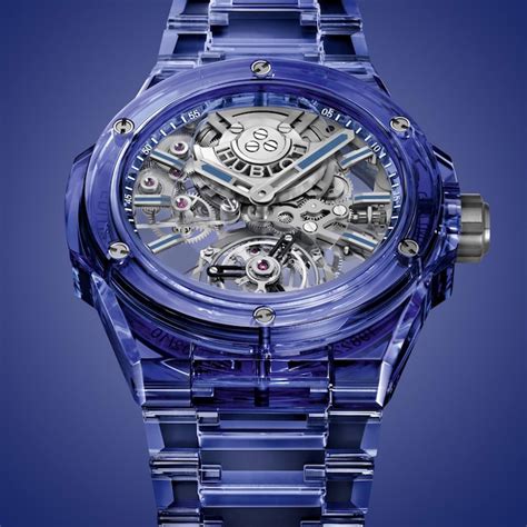 hublot big bang tourbillon integral full sapphire|hublot blue tourbillon.